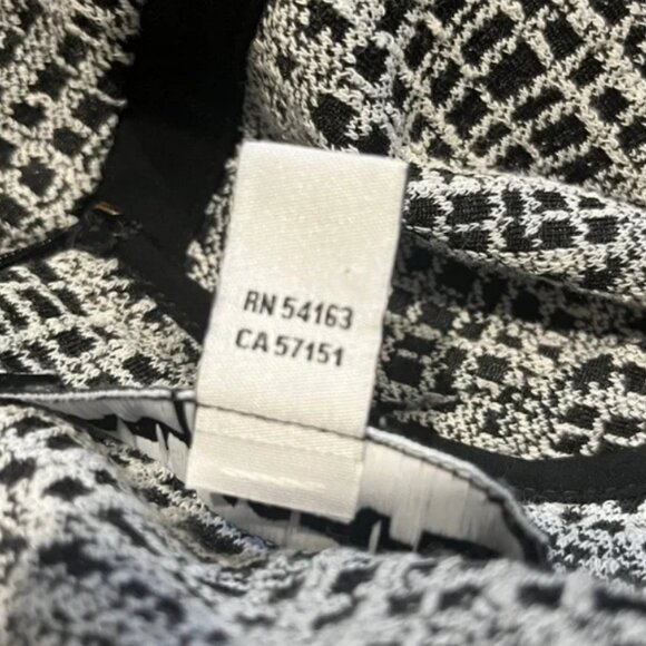 Karl Lagerfeld Jacquard Bow Neck Pearl Button Fit And Flare Dress, size 6 - Picture 6 of 16